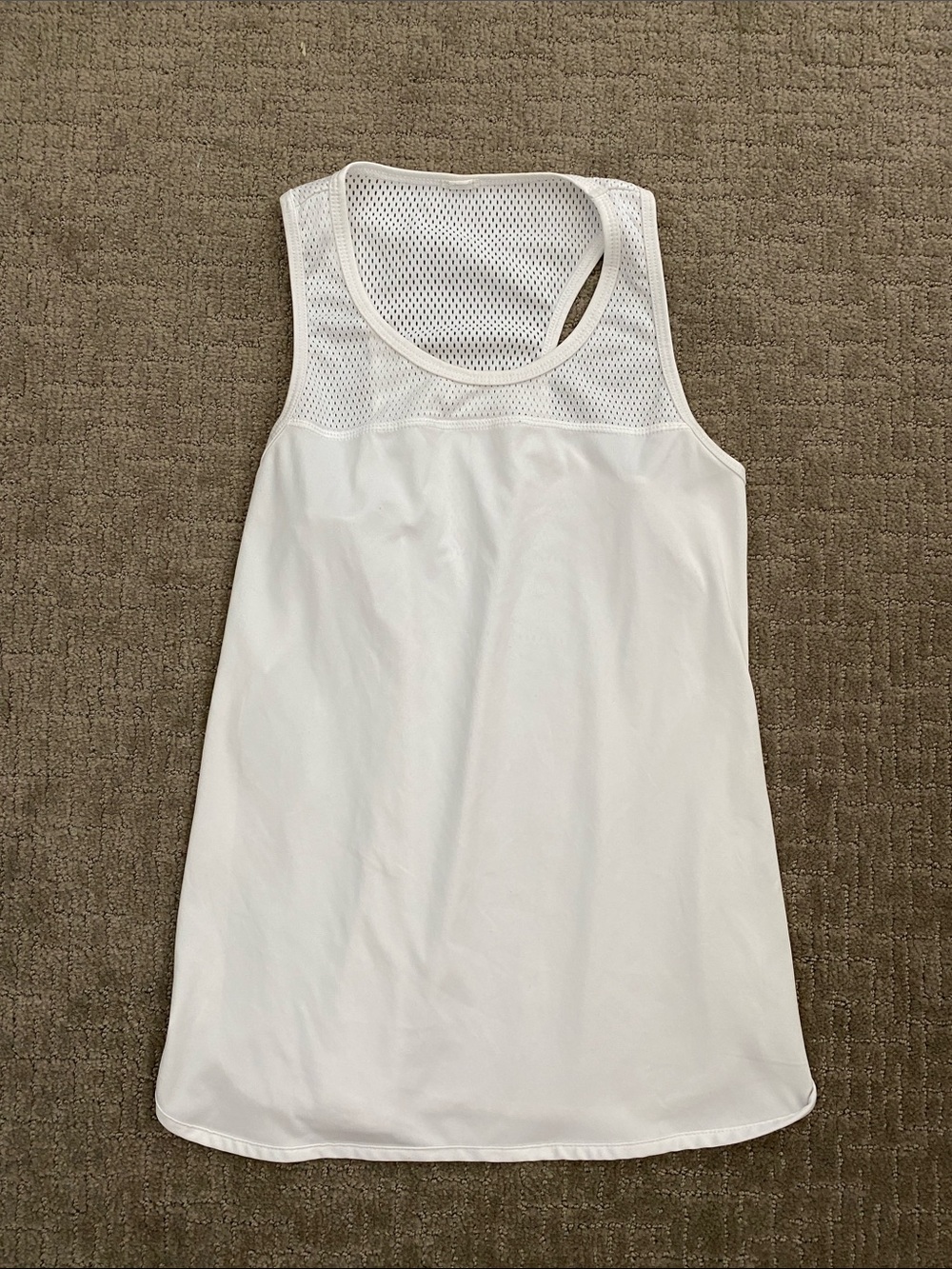 Champion White Mesh Y-Back Tank Top